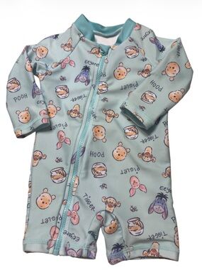 Disney Winnie the Pooh themed baby rash guard swimsuit NWT Size 6 Mths